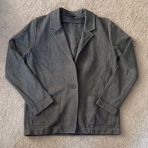 J.Crew Gray Single-Button Knit Blazer Jacket